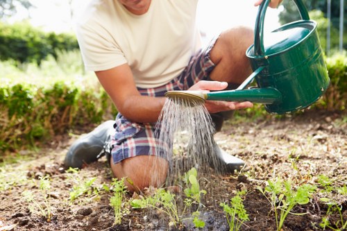 Hardscaping elements in a Highgate landscape